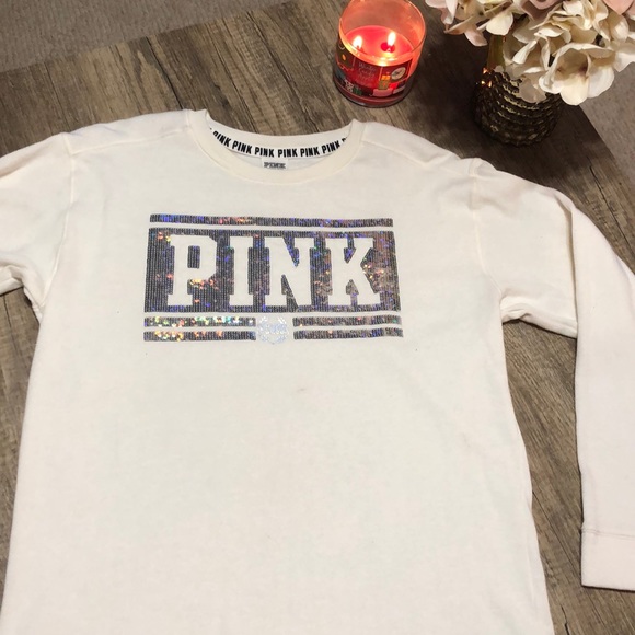 PINK Victoria's Secret Sweaters - Victoria’s Secret Pink White Oversized Sweater